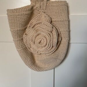 Elegant Cream Crochet Bag